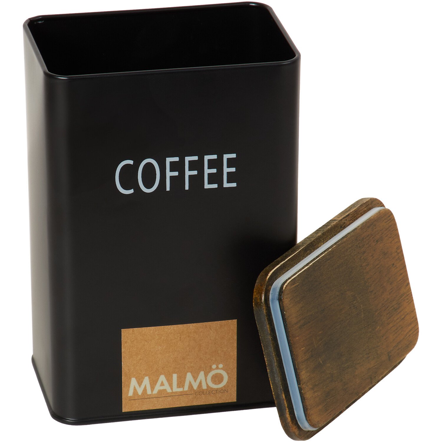 Malmo Rectangular Canister - Black / Coffee Image 4