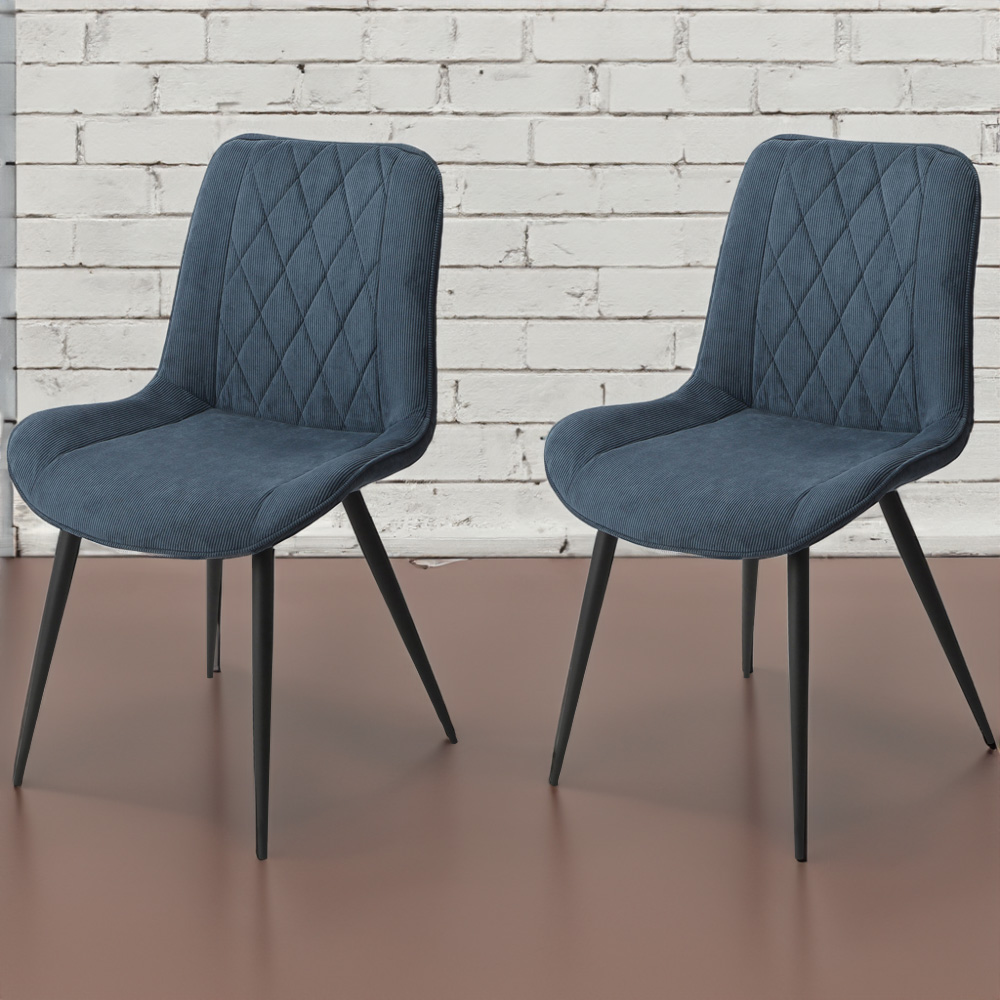 Core Products Aspen Set of 2 Blue Dining Chair Image 1