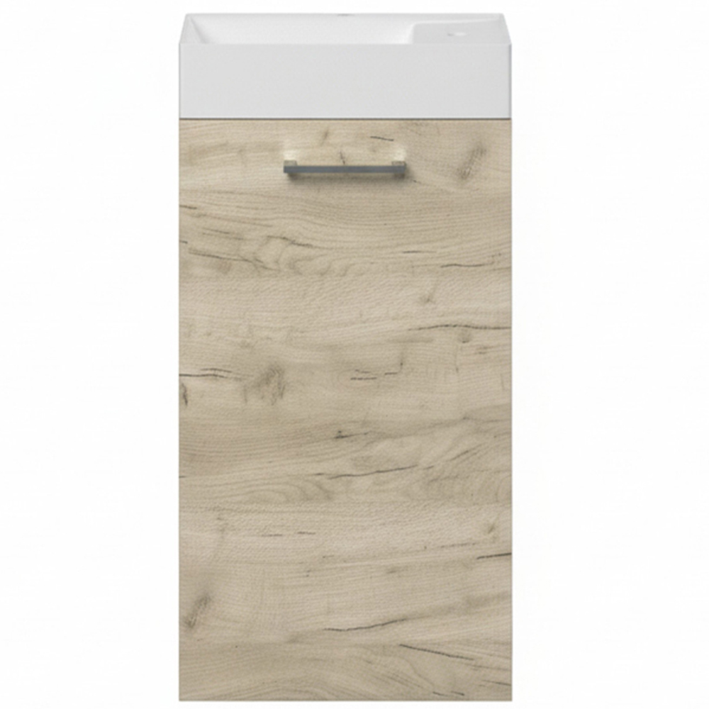 Bathstore Milford Single Door Oak Wall Hung Basin Unit 410mm Image 3
