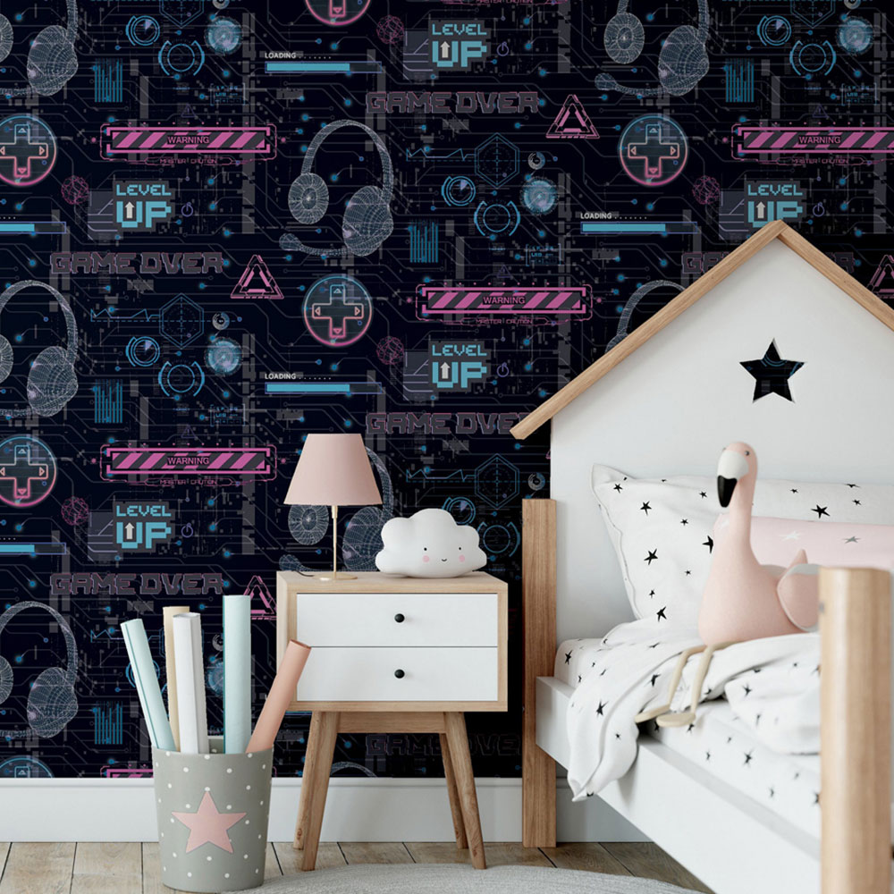 Arthouse Gamer Gitch Pink Wallpaper Image 5