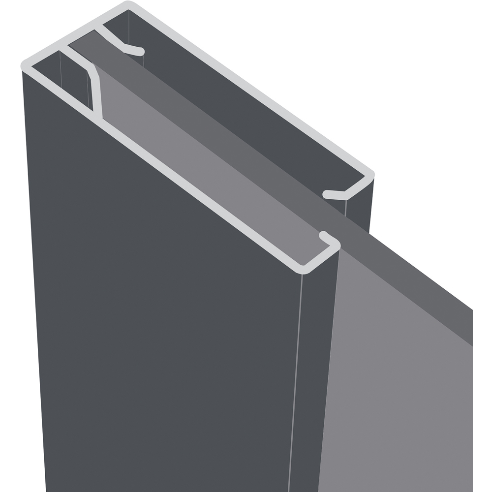 Spacepro Shaker 4 Door Graphite Frame Mirror Sliding Wardrobe Kit 2290mm Image 3