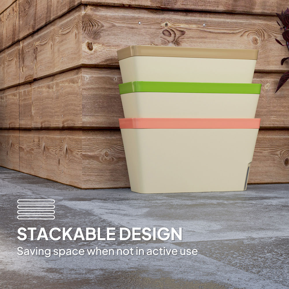 Outsunny Self Watering Plant Pot with Visual Water Level Window 27cm 3 Pack Image 6