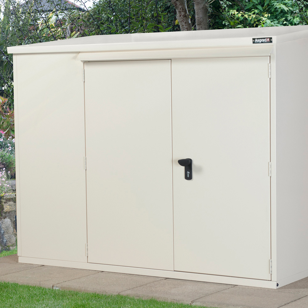Asgard Annexe Secured by Design 6 x 3ft Double Door Cream Caravan Storage Shed Image 9