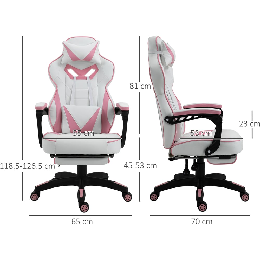 Portland Pink Racing Gaming Chair Image 8