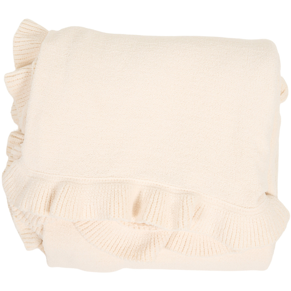 Sadie Ruffle Edge Throw Ivory Image 6