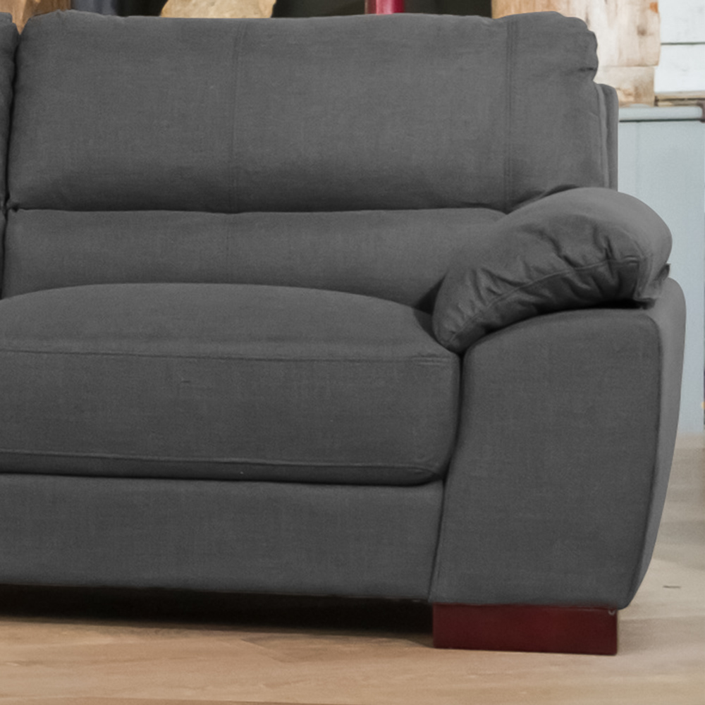 Westbrook 3 Seater Ash Textured Fabric Sofa Image 2