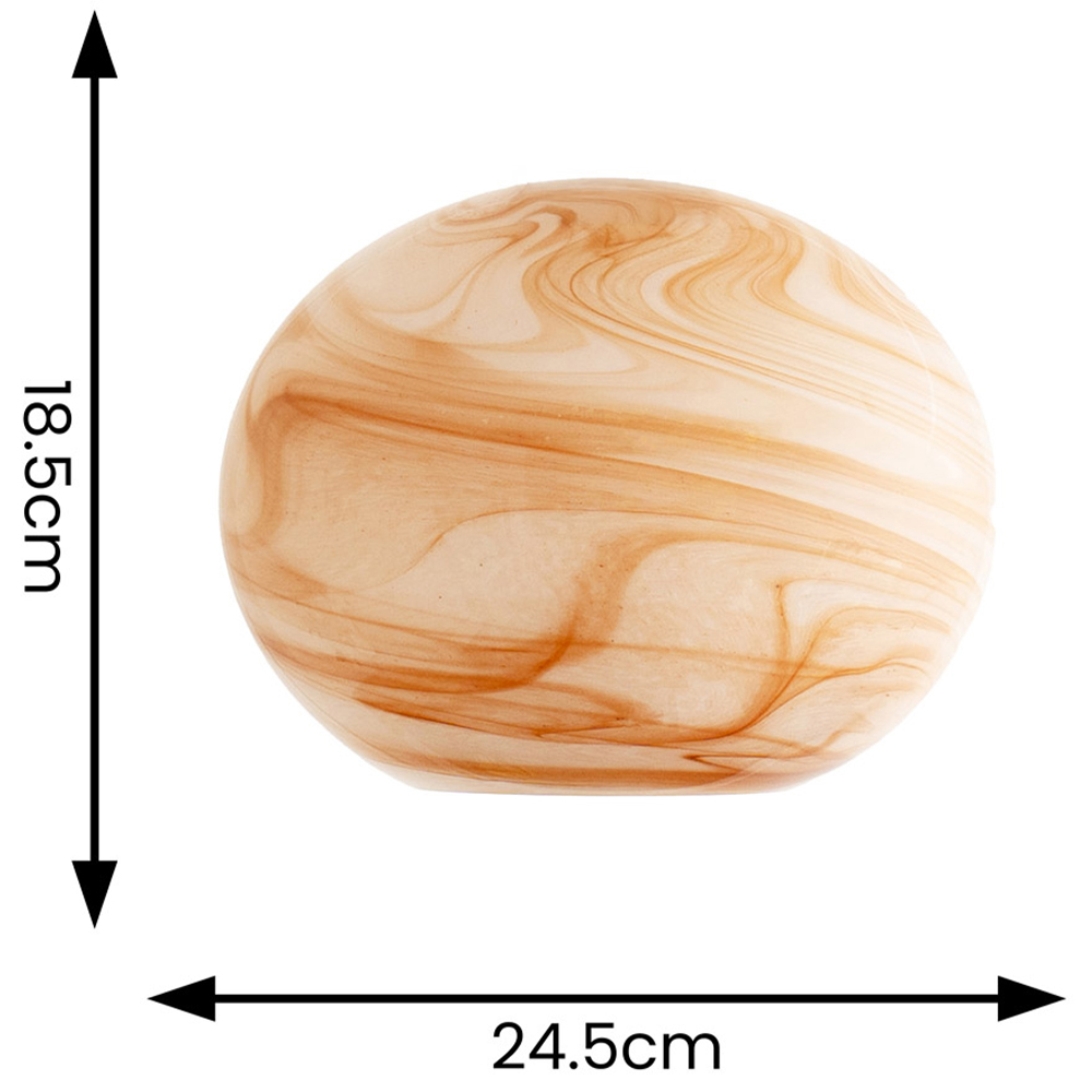 ValueLights Sookie Alabaster Marble Effect Glass Easy Fit Pendant Lamp Shade Image 5