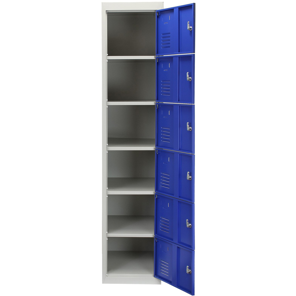 Monstershop 6 Door Blue Metal Storage Locker 3 Pack Image 4