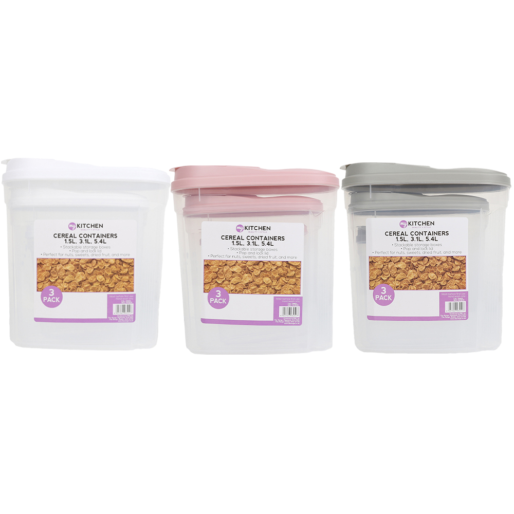 Single My Kitchen Food Container with Lid 3 Pack in Assorted styles Image 1