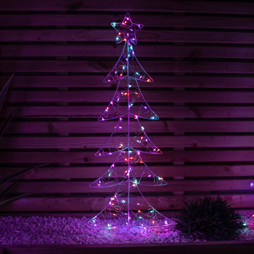 Samuel Alexander 4 Piece 400 Rainbow LED Tree Christmas Tree Path Light Set Image 6