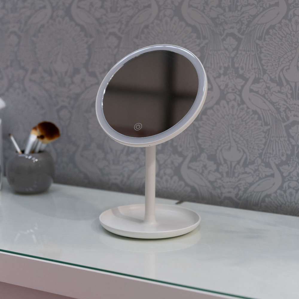 ValueLights White LED Make Up Mirror with Bluetooth Speaker Image 5