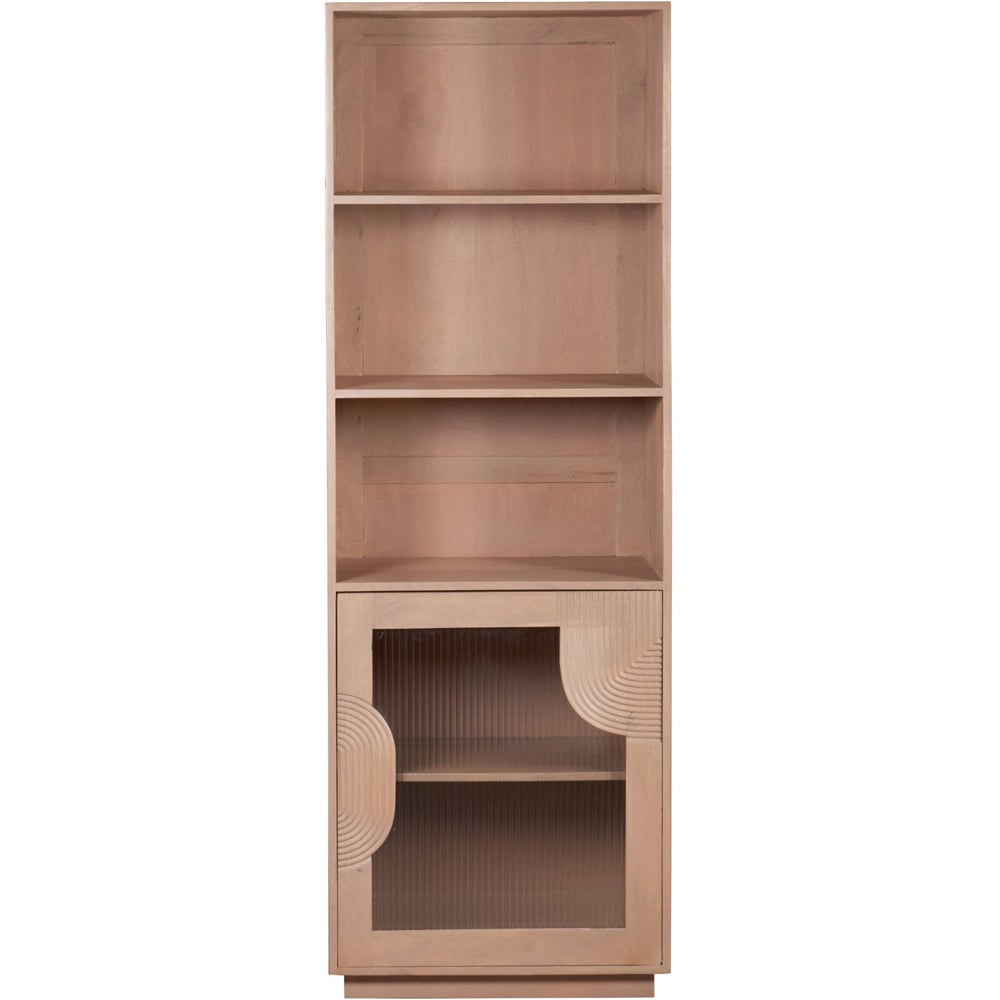 IH Design Jodhpur Single Door 3 Shelf Solid Wood Bookcase Image 3