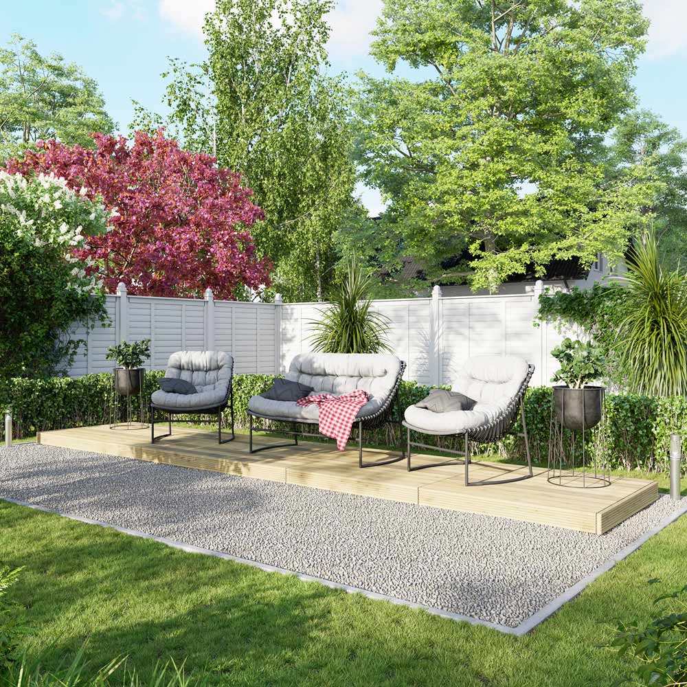 Power 4 x 20ft Timber Decking Kit With No Handrails Image 2