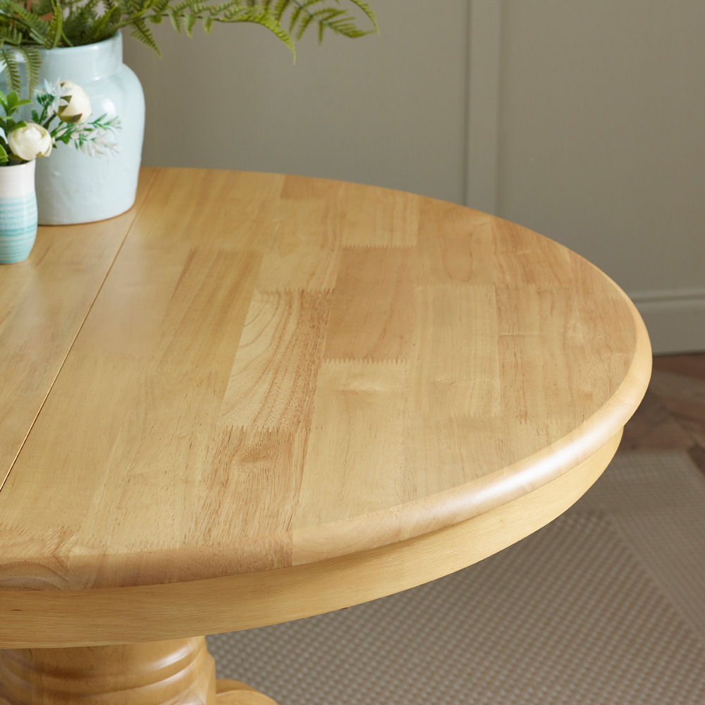 Furniturebox Fowey Marros 4 Seater Wooden Extendable Dining Set Oak Effect Image 2