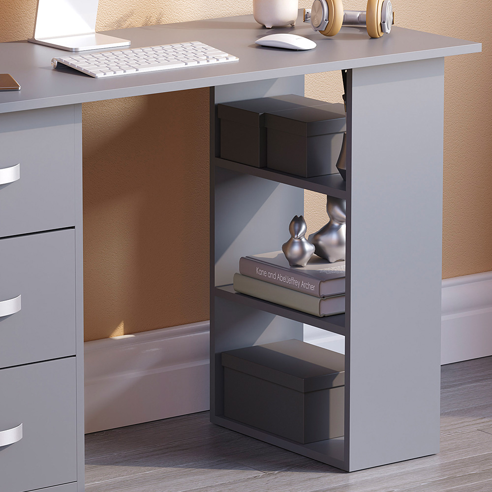 Vida Designs Mason Computer Desk Grey Image 6