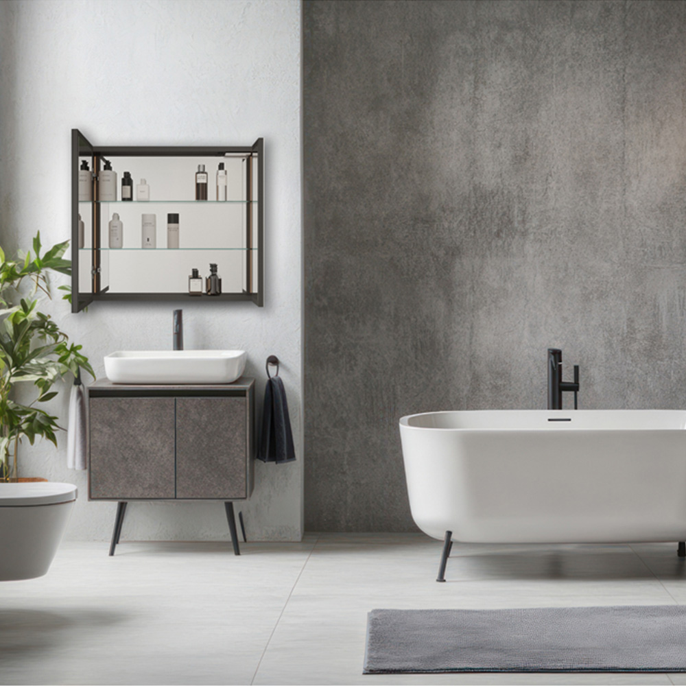 Sorrelis Boreal 2 Door Tunable LED Mirror Cabinet 70 x 80cm Image 4