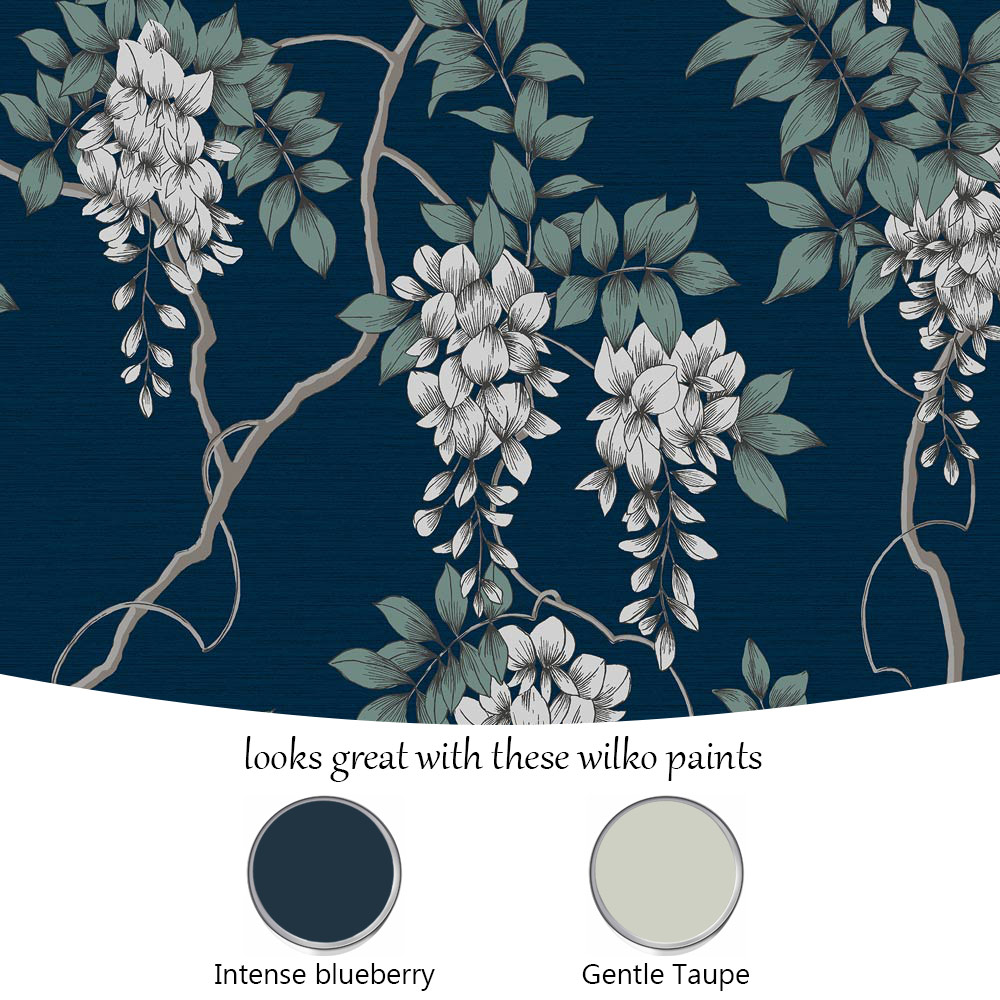 Superfresco Easy Wisteria Navy Wallpaper Image 5