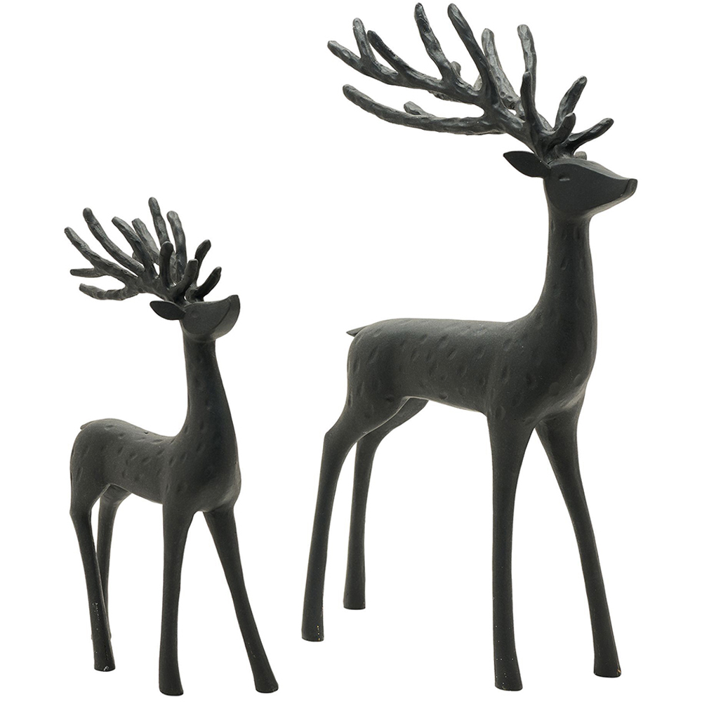 The Christmas Gift Co Black Deer Standing Ornament Image 4