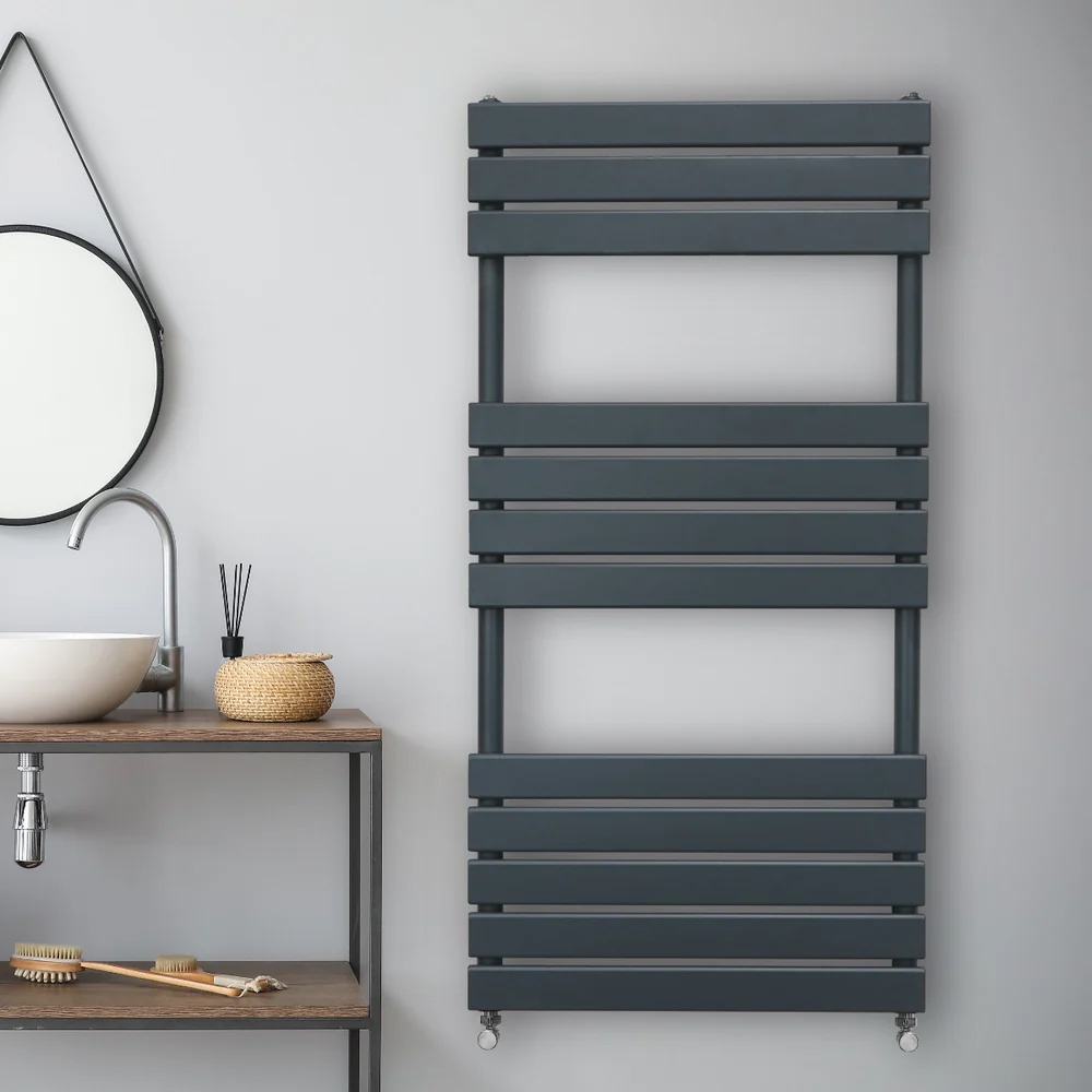 Monster Shop 2461BTU Anthracite Grey Flat Panel Towel Radiator 1200 x 600mm Image 2