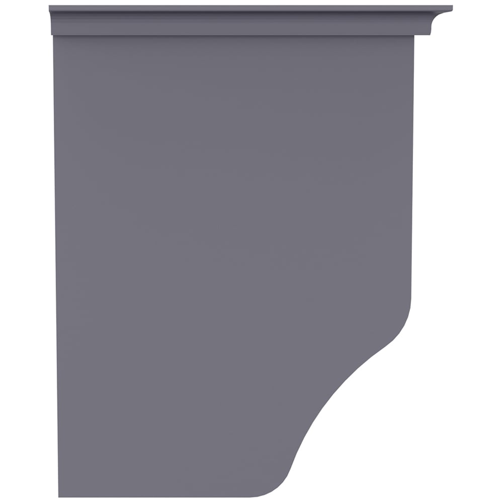 Homebase Grey Bevelled Coat Shelf with 5 Double Hooks Image 4