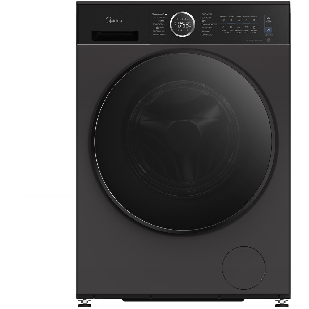 Midea MF205W100WBA30/T 10kg Graphite Freestanding Washing Machine Image 2