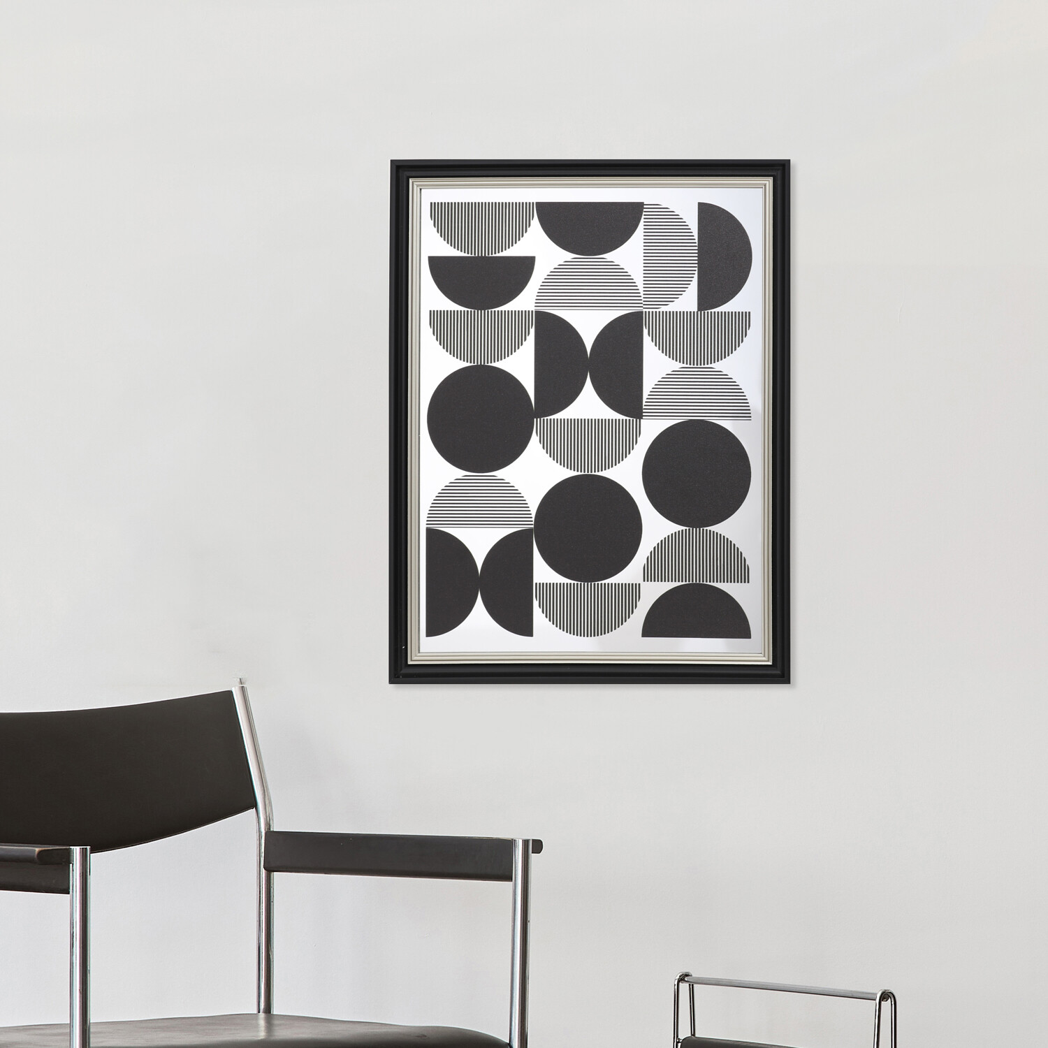 Geometric Mirrored Wall Art Multicolour Image 2
