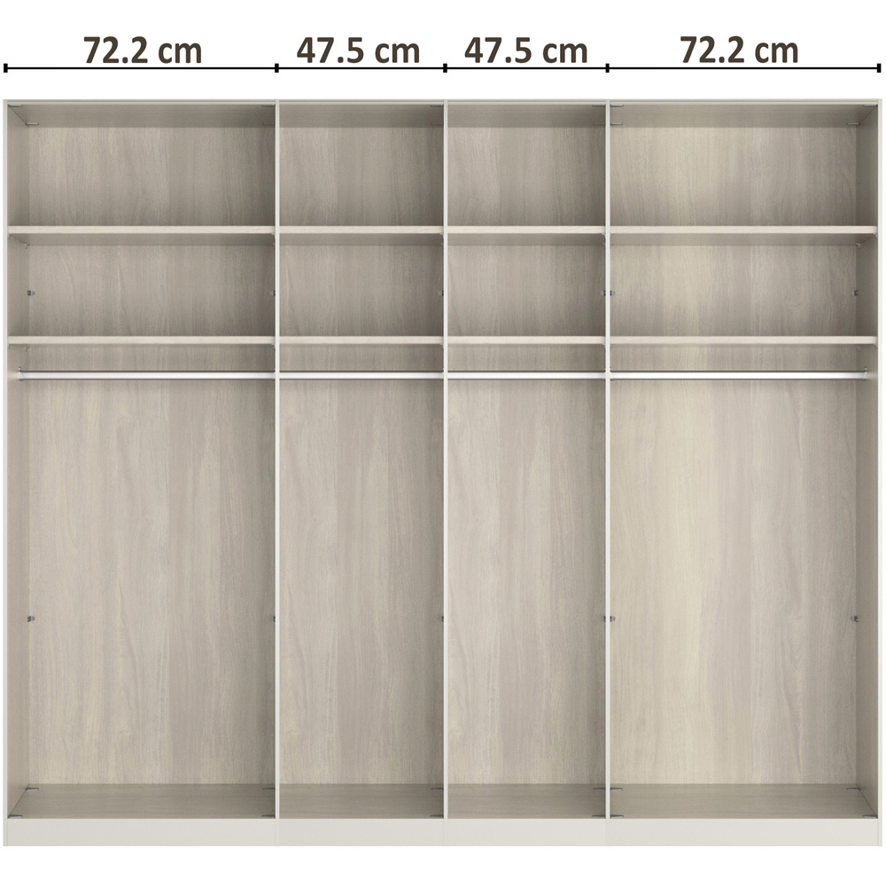 Homebase Kobe White 2 Sliding Door Wardrobe Image 5