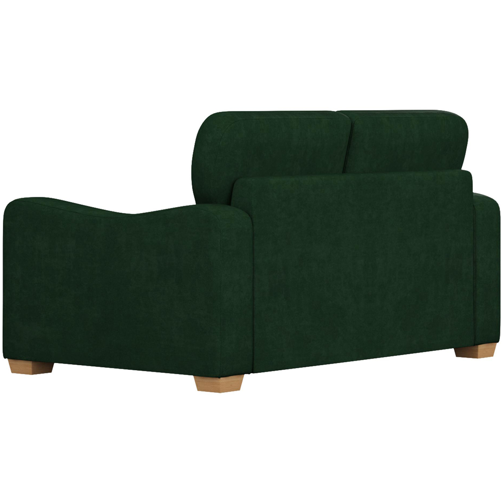 Theadford 2 Seater Forest Green Plush Velvet Fixed Back Sofa Image 4