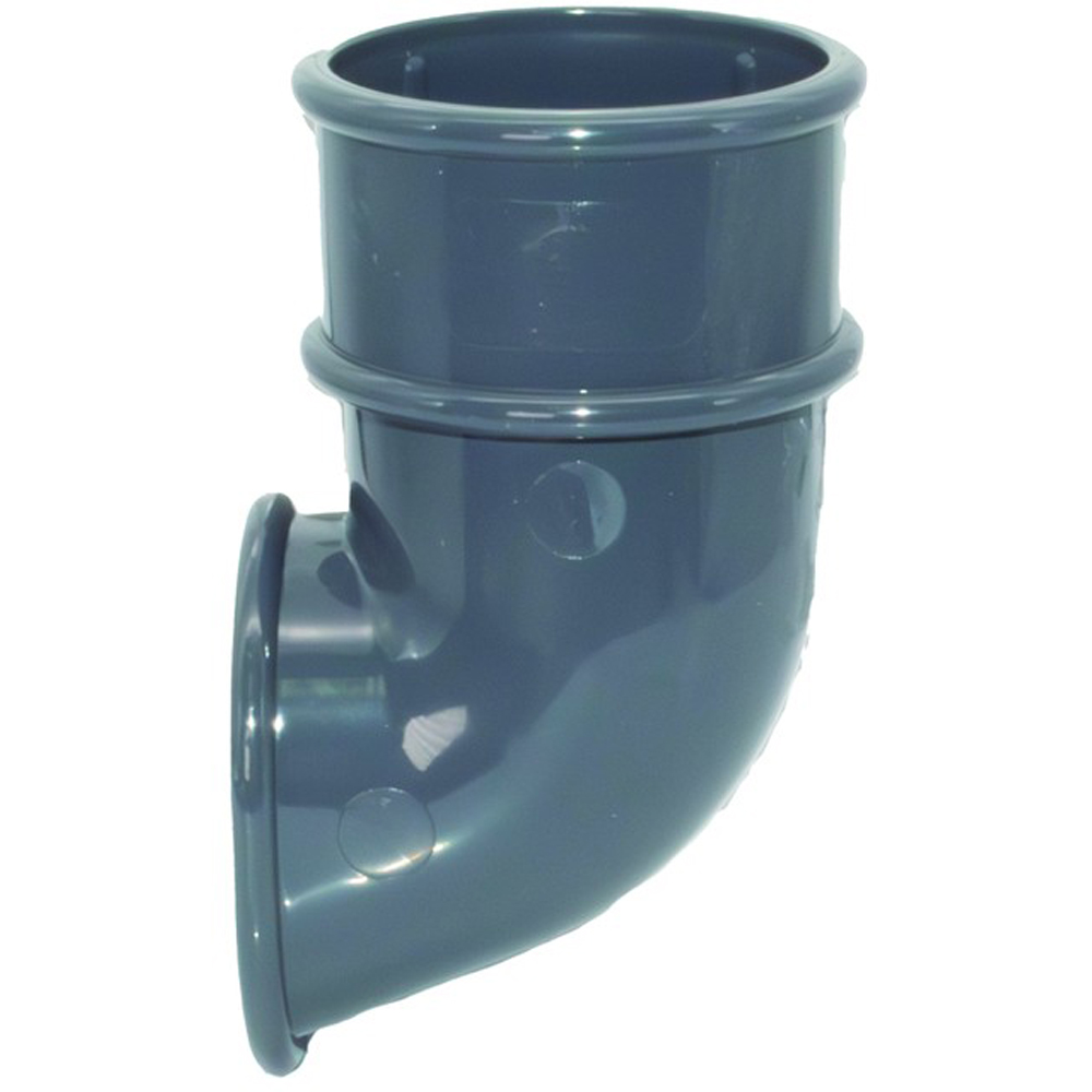 FloPlast Mini Gutter Downpipe Shoe Anthracite Grey 50mm Image 3