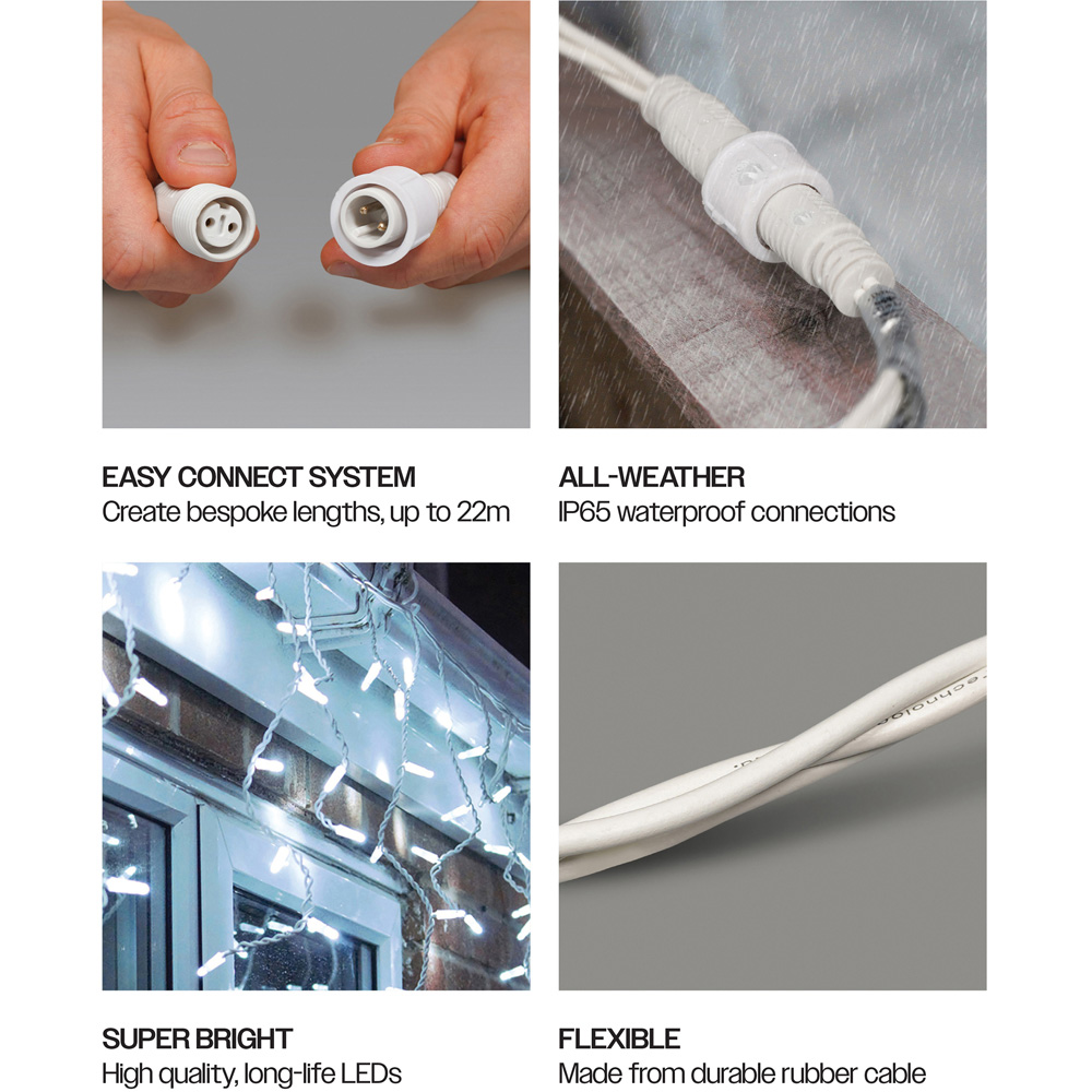 Eagle Connect 60 Cool White LED Icicle Light 2m Image 6