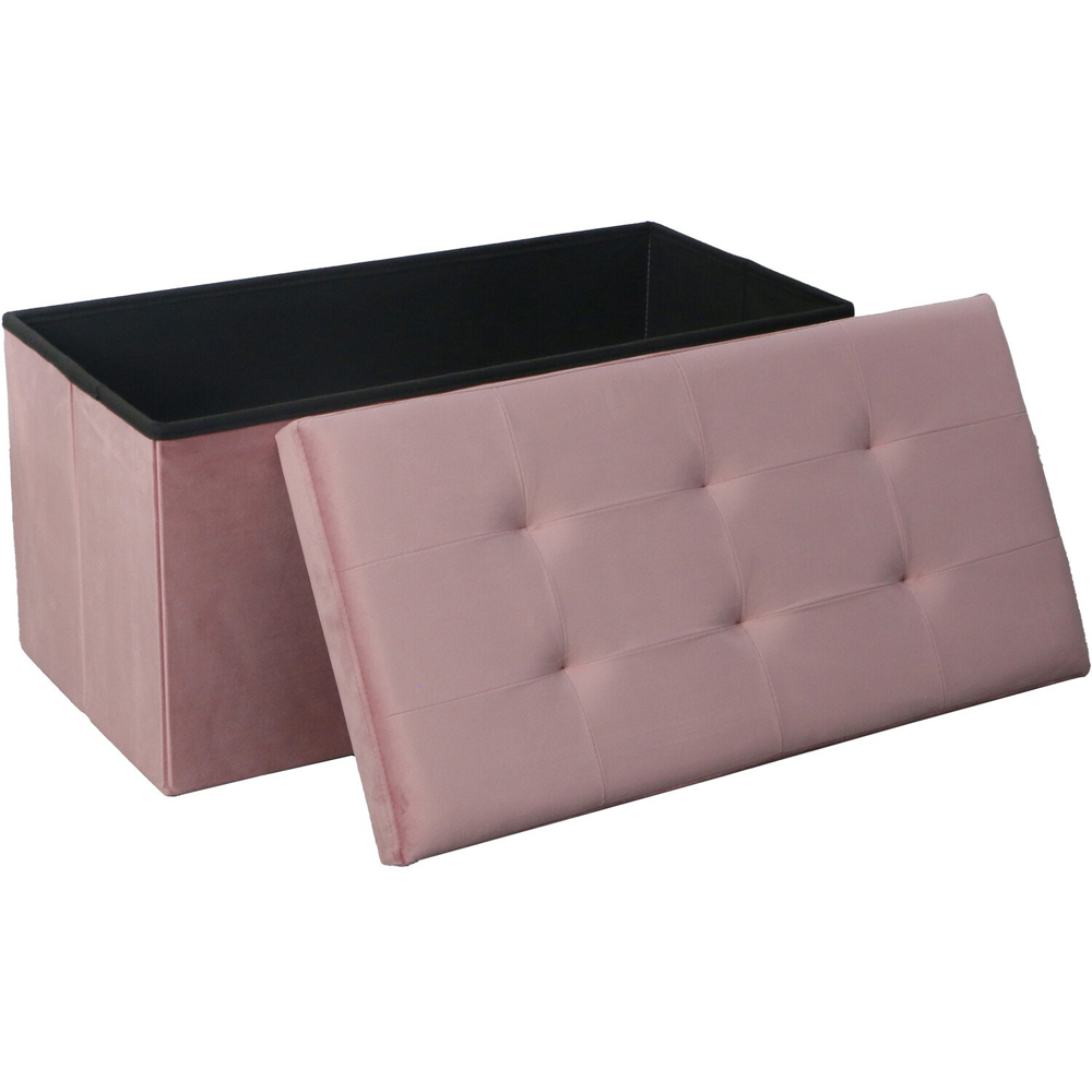 Seville Brushed Velvet Trunk - Pink Image 3