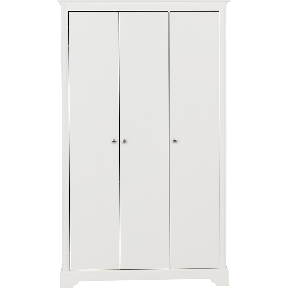 Seconique Stratford 3 Door White Wardrobe Image 3