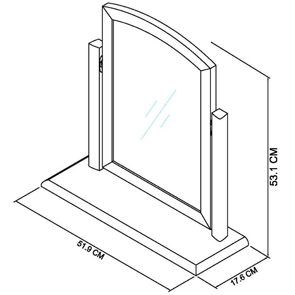 Bentley Designs Whitby Scandi Oak and Soft Grey Vanity Mirror with Base Image 4