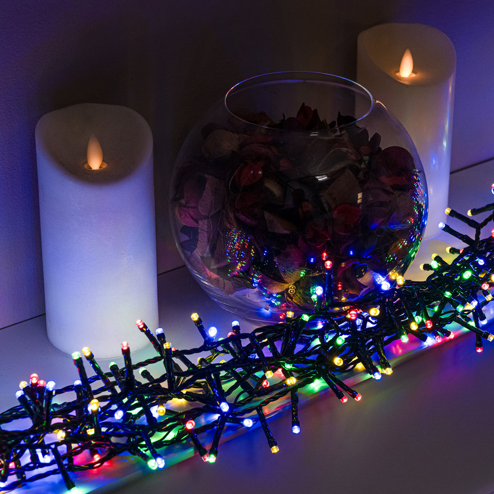 The Christmas Centre 750 Multicoloured LED Multifunction Green Cable Compact String Light 18.75m Image 2