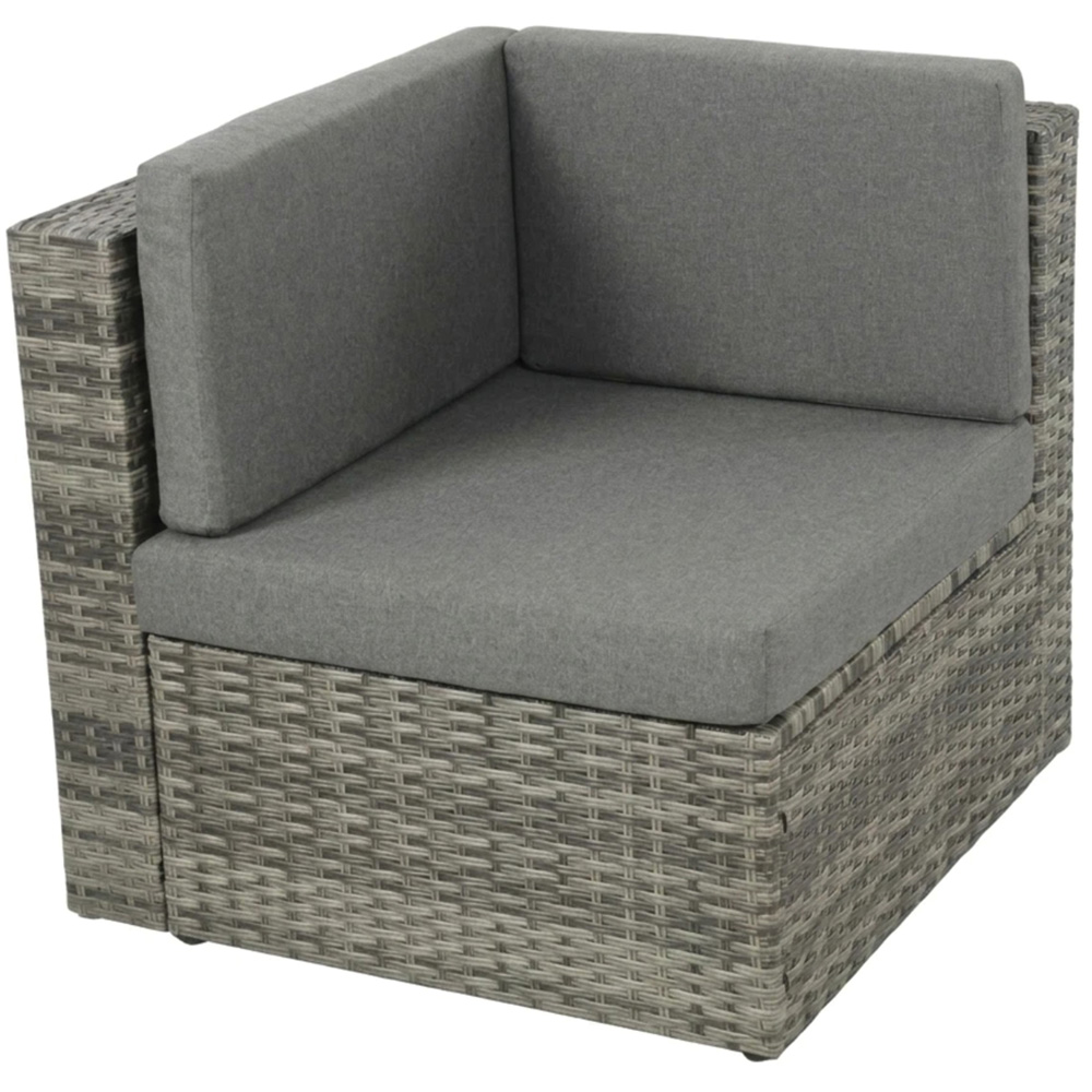 Outdoor Living Ascot 5 Seater Grey Rattan Fire Pit Garden Set Image 4