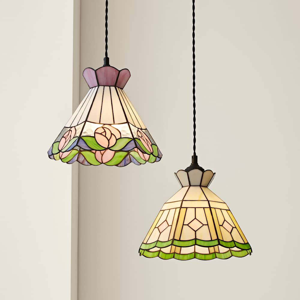 ValueLights Beatrix Tiffany Ceiling Pendant Lamp Shade Image 7