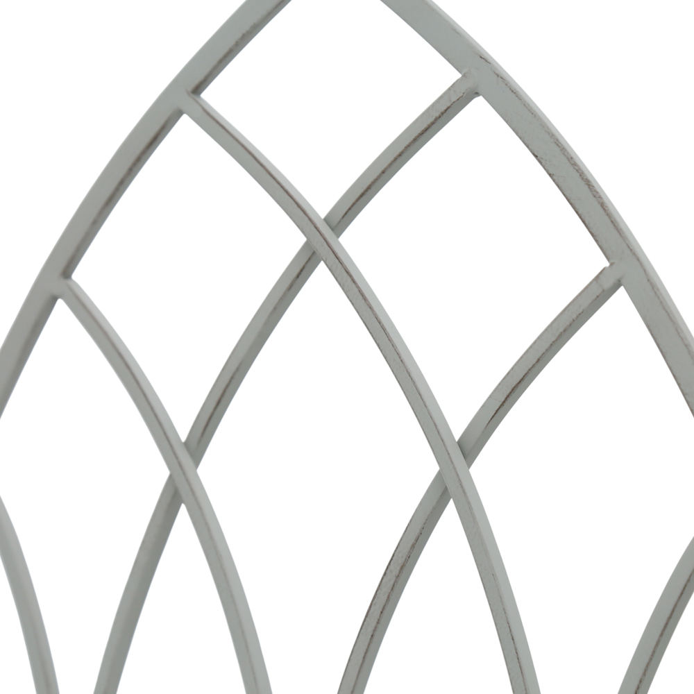 Charles Bentley 6.9 x 3.3ft Grey Decorative Rustic Metal Garden Arch Image 5