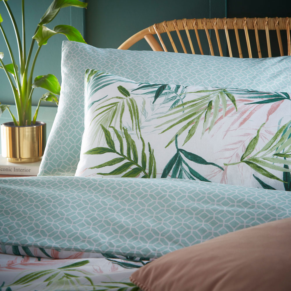 furn. Bali Palm Jungle Double Green Duvet Set Image 3