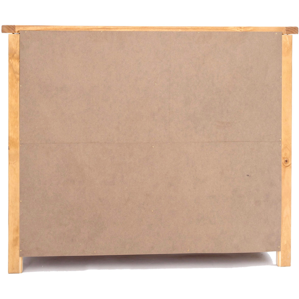 Cabinet Bits Lugo 6 Drawer Brown Wood Knob Chest of Drawers Image 6