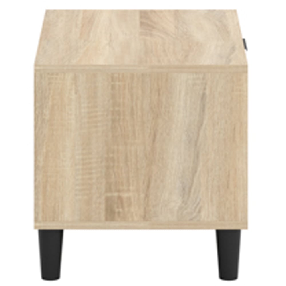 Stockholm Chevron Single Drawer Single Shelf Sonoma Oak Bedside Table Image 5