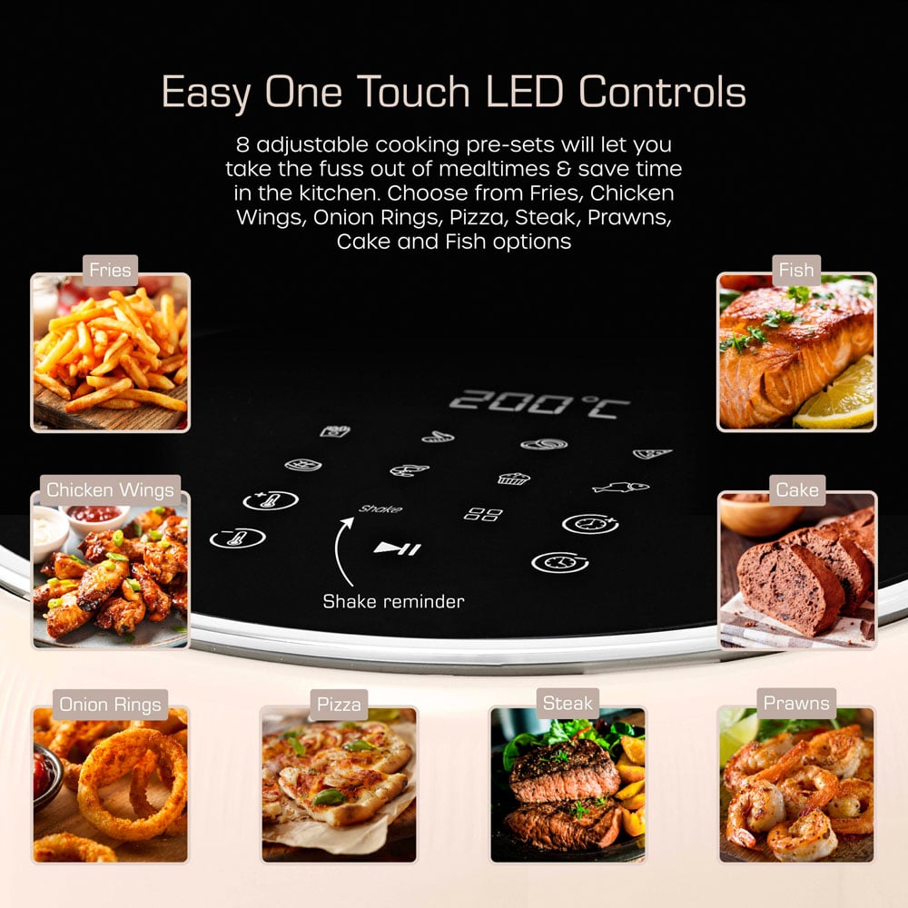 Swan Retro SD10513C Cream Digital Air Fryer 4.5L Image 5