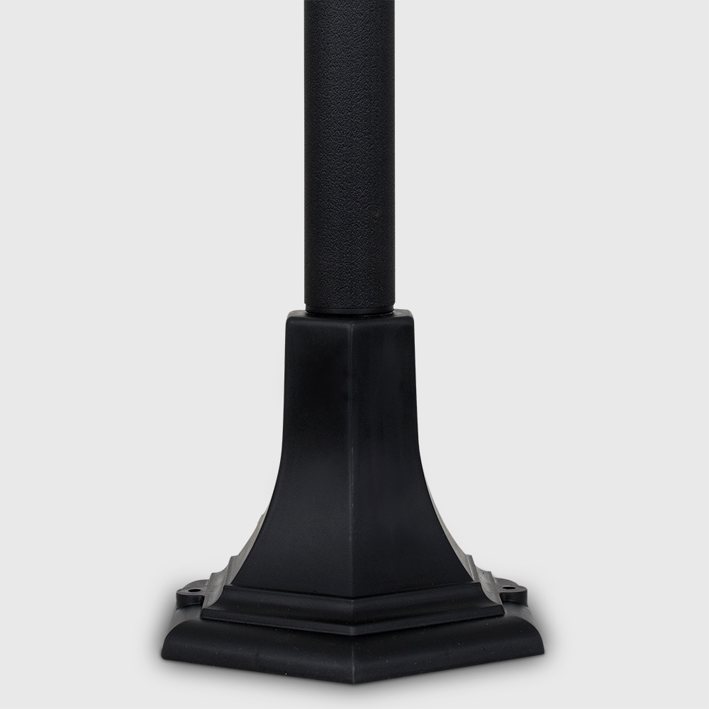ValueLights Mayfair Black Warm White Bulb Bollard Light with Image 4