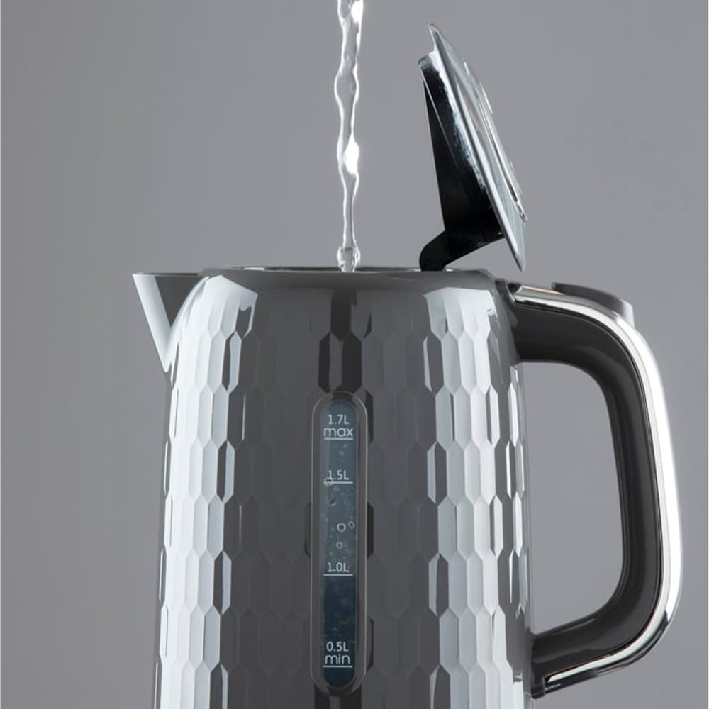 Daewoo Honeycomb Grey 1.7L Jug Kettle Image 3