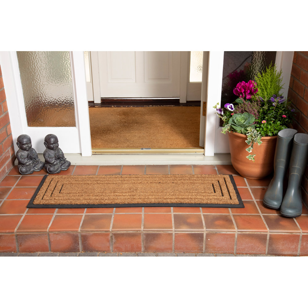 Eselle Chadderton Border Natural Coir Door Mat 40 x 120cm Image 2