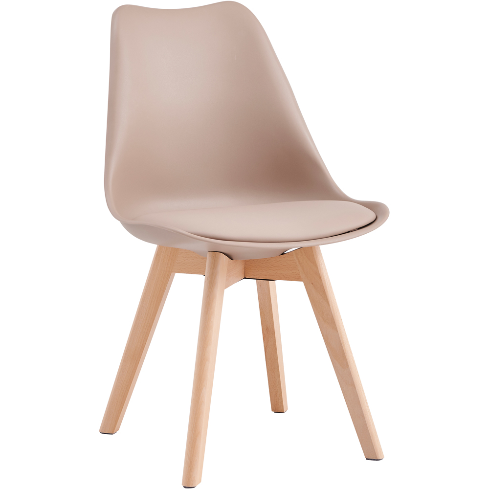 Eva Set of 2 Brown Padded Dining Chairs Image 2