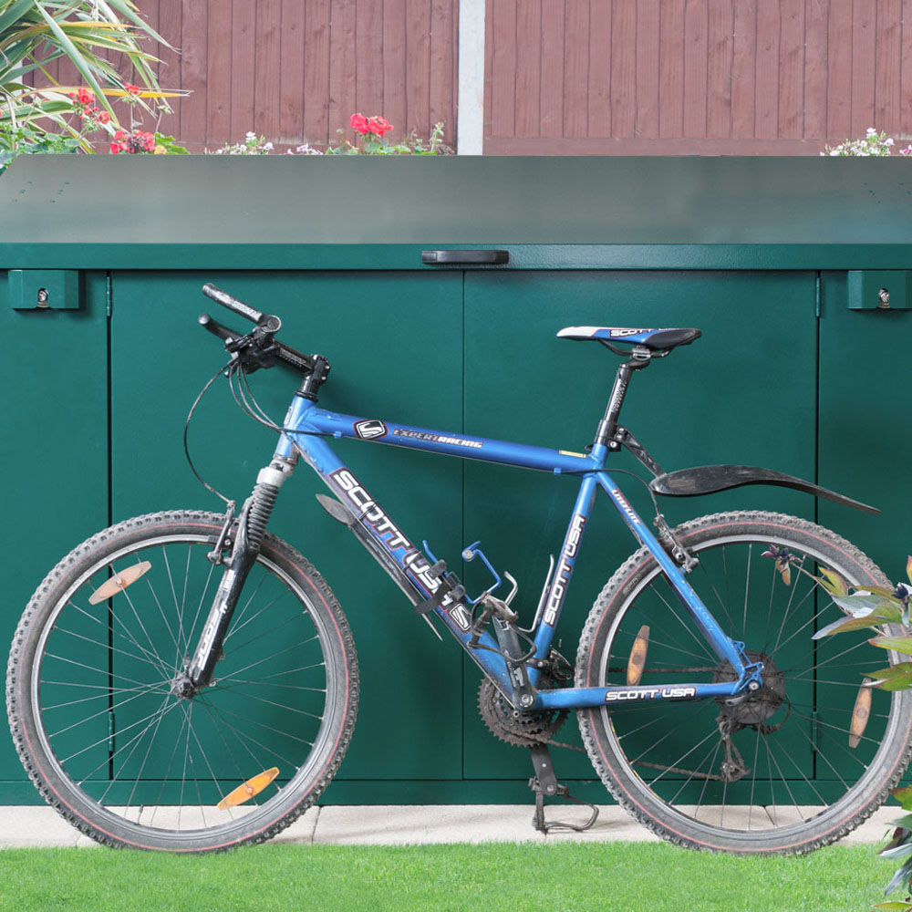 Asgard Access 7 x 4ft Double Door Grey Bike Storage Shed Image 9