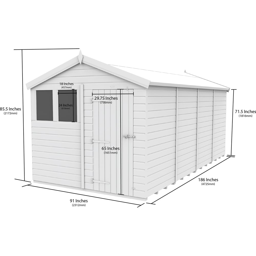 DIY Sheds 8 x 16ft Tongue and Groove Timber Apex Security Shed Image 9