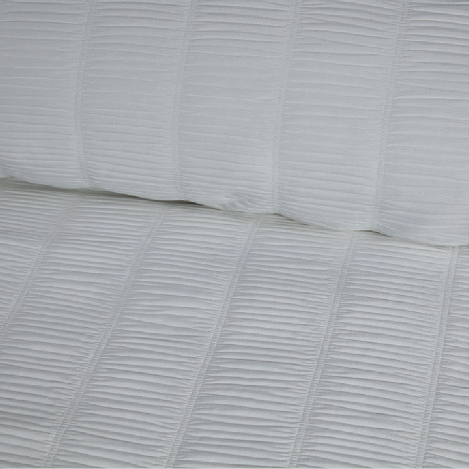 Cassie Crinkle Stripe Textured Duvet Set  Silver / Double Image 2