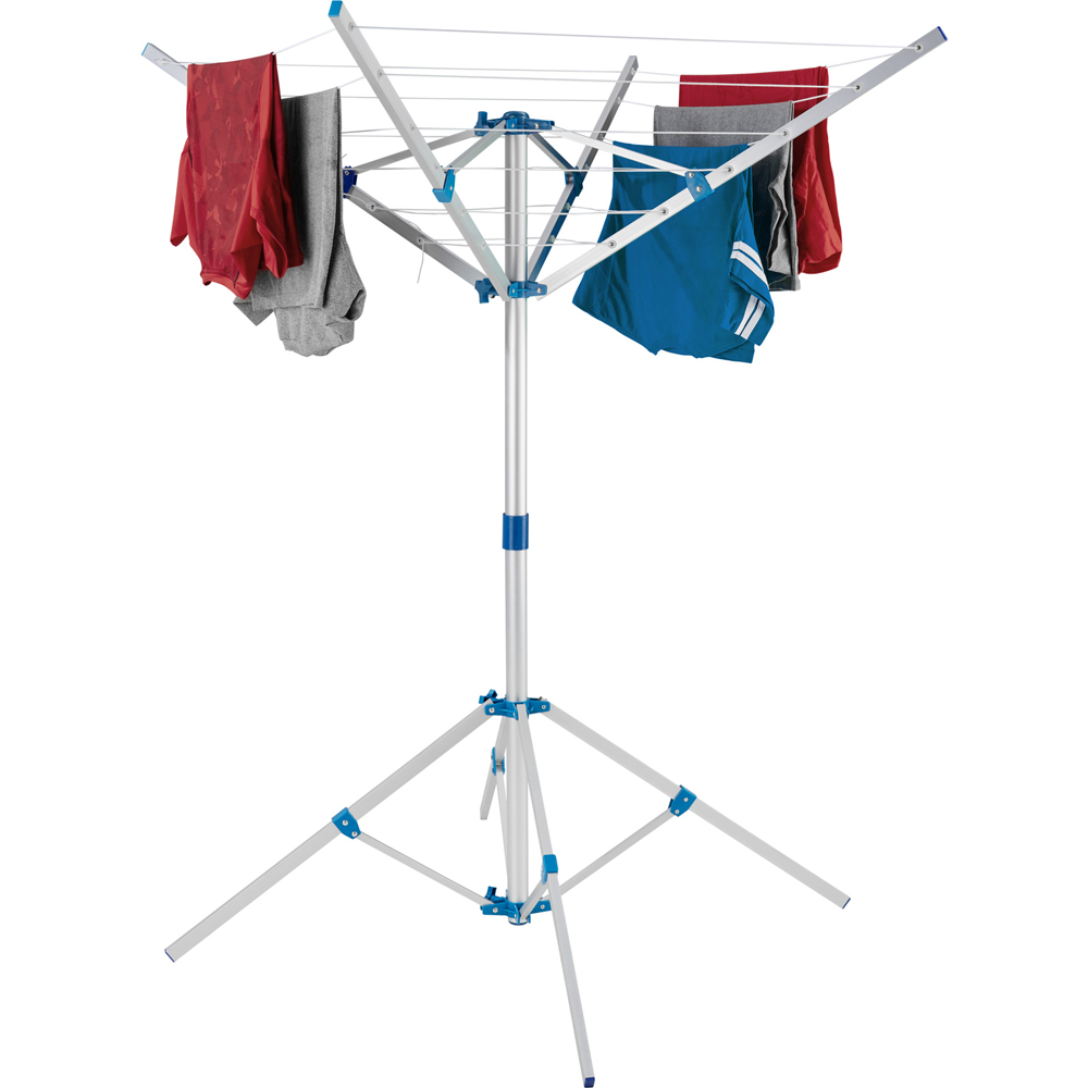 tectake 4 Arm Foldable and Height Adjustable Rotary Dryer and Airer Image 2