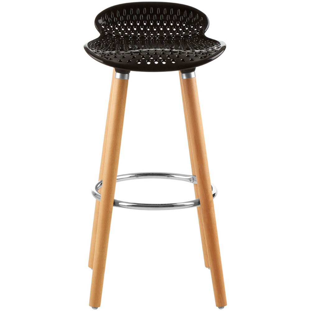 Premier Housewares Stockholm Matte Black Bar Stool Image 2